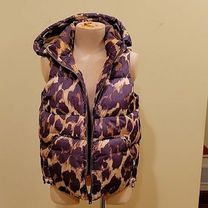 Vest Leppard print Coach size M with hood outdoor vest